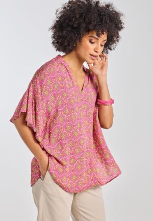 Alternative view of Blouse Souvenir Pink Canope print