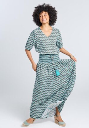 Skirt Magic Green Friends print