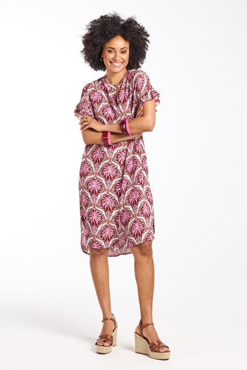 Tunic Ruffle Pink Isla print - Afbeelding 2