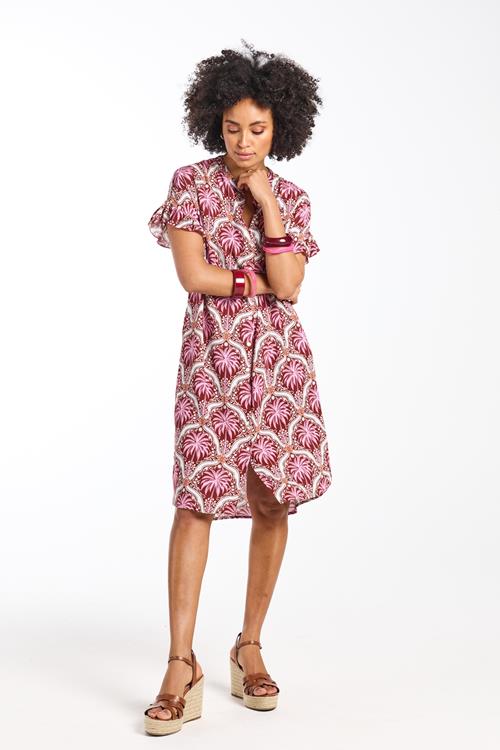 Tunic Ruffle Pink Isla print