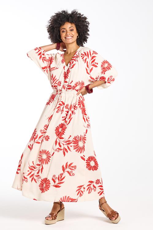 Dress Soulmate Offwhite Mangrove print