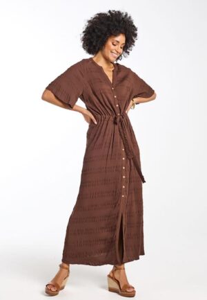 Alternative view of Dress Noura Dark brown