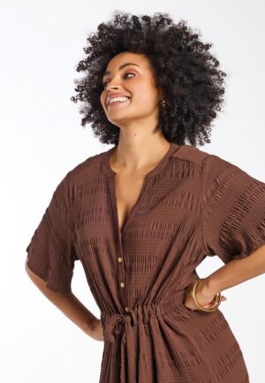 Dress Noura Dark brown