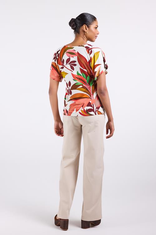 T-shirt Jeska Brown Bamboo print