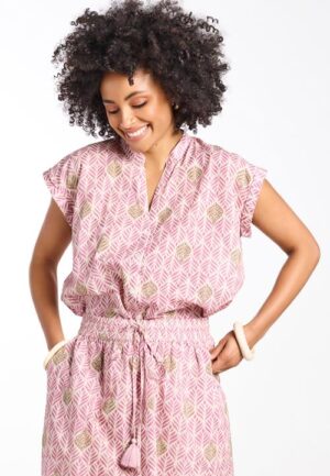 Blouse Laurie Pink Brisa print