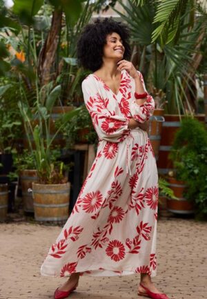 Alternative view of Dress Soulmate Offwhite Mangrove print