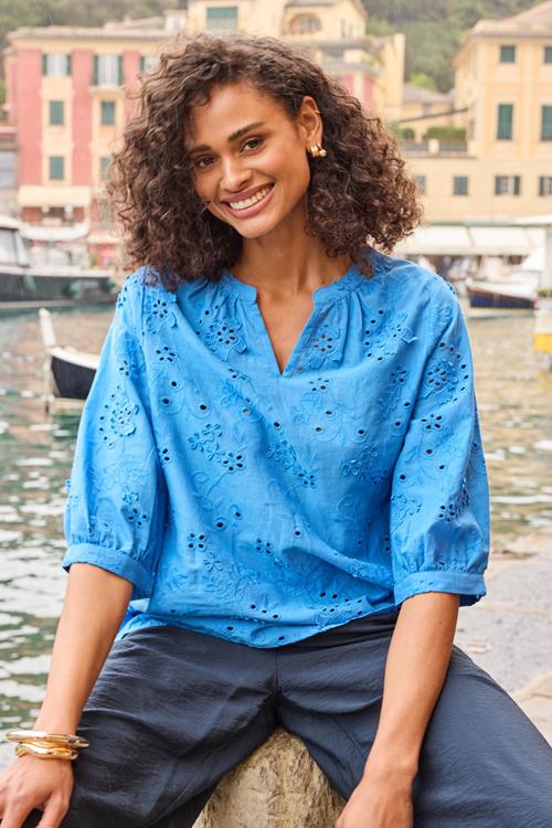 Blouse Sala Sonic blue - Afbeelding 2