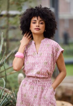 Alternative view of Blouse Laurie Pink Brisa print