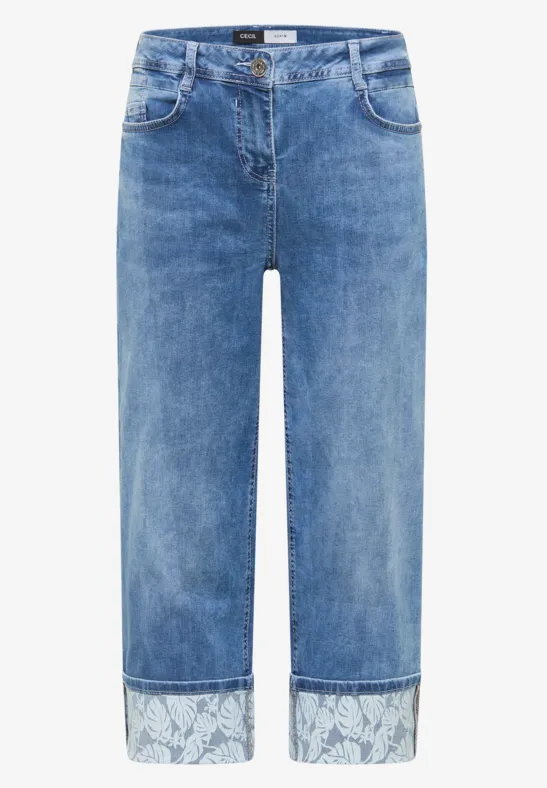 7/8 Wide Legs jeans met omgeslagen detail - Afbeelding 2