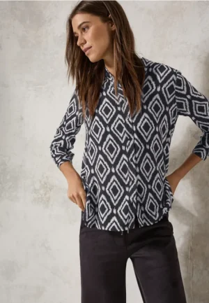 Bedrukte lange blouse