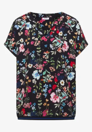 Alternative view of Blouse met gespleten hals en bloemenpatroon