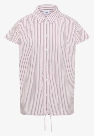 Alternative view of Blouse met korte mouwen en gestreept patroon
