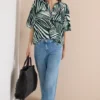 Blouse met korte mouwen