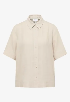 Alternative view of Blouse met korte mouwen van puur linnen