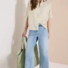 Blouse met korte mouwen van puur linnen