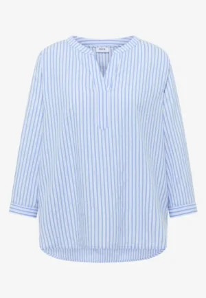 Alternative view of Blouse met lange mouwen in seersucker kwaliteit