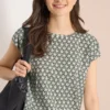 Blouse met ronde hals