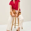 Blouseshirt in effen kleur