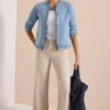 Blouson in denimkwaliteit met ritssluiting