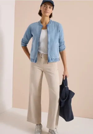 Blouson in denimkwaliteit met ritssluiting