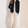 Blouson met trekkoord en mesh details