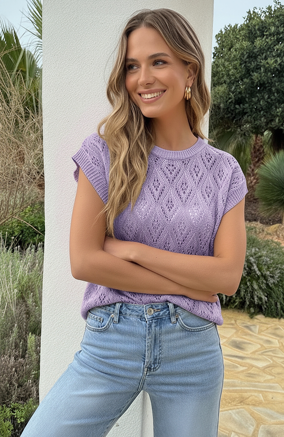 Boho Lurex Top Audrey Lila