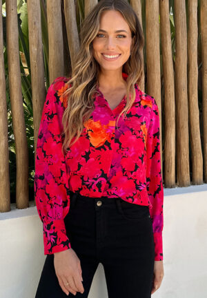 Alternative view of Botanical Floral Blouse Rood Roze