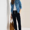 Broek in effen kleur