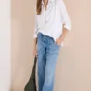 Broek met wijde pijpen en Loose Fit