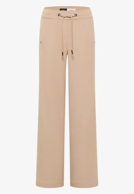 Broek met wijde pijpen in keperstof - Afbeelding 2