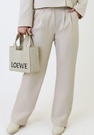 Classic Straight Palazzo Pants Beige 2.0