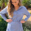 Comfort Wrap Playsuit Jeansblauw - Afbeelding 2