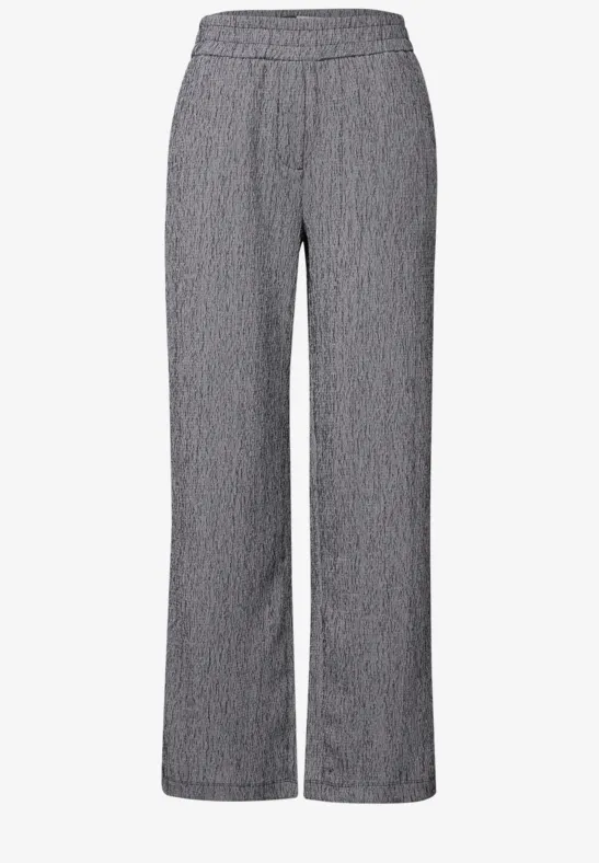 Crepe broek met rechte leg - Afbeelding 2
