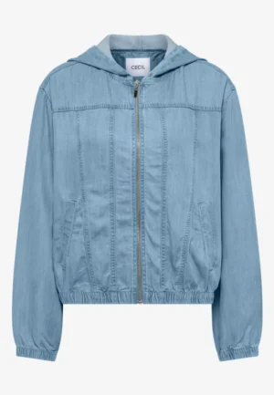 Alternative view of Denim-look blouson met ritssluiting