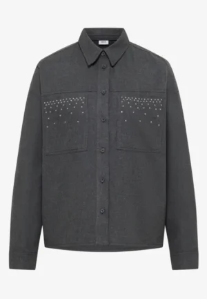 Alternative view of Flanellen blouse met studs