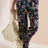 Florale loose fit broek