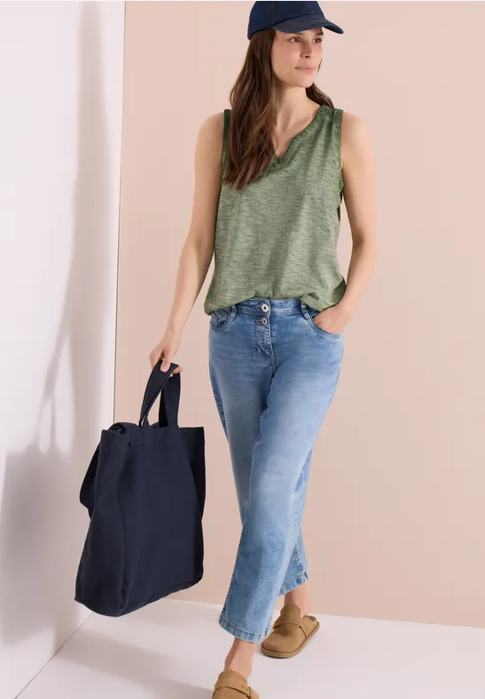 Gekleurde jersey top