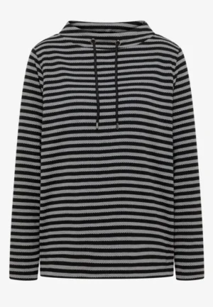 Alternative view of Gestreept funnelneck shirt