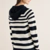 Gestreepte hoodie met structuur - Afbeelding 3