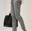 Gestreepte seersucker broek