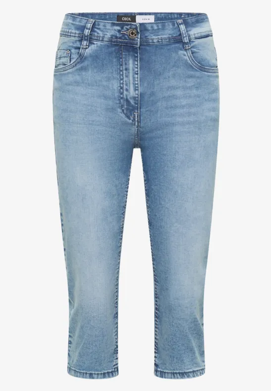 High Waist Slim Fit capri jeans - Afbeelding 2