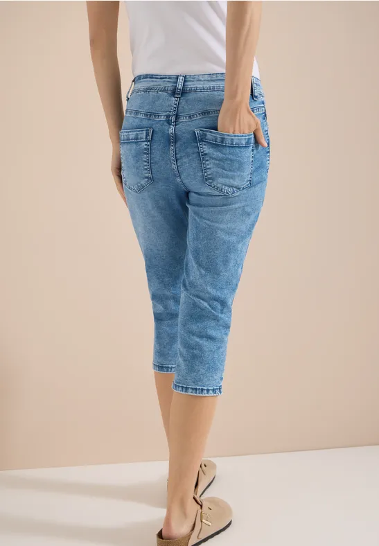 High Waist Slim Fit capri jeans - Afbeelding 3