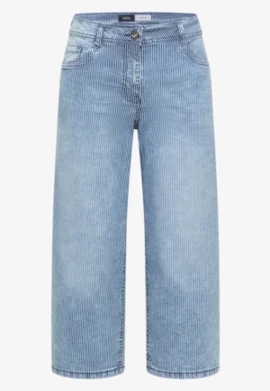 Alternative view of High Waist jeans met Wide Legs en strepen