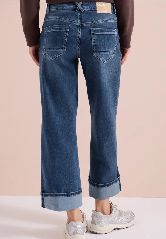 High Waist jeans met wijde pijpen in Slim Fit - Afbeelding 3