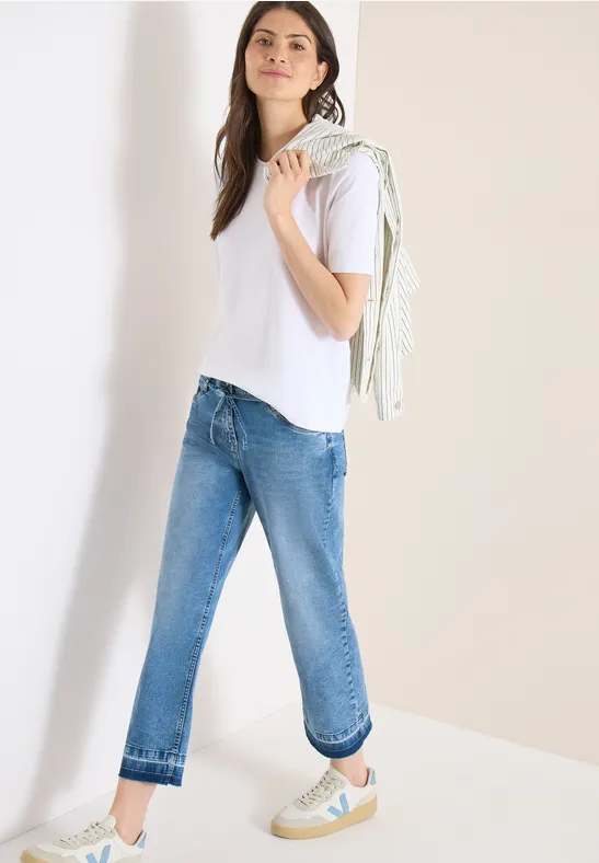 High Waist straight leg jeans met Loose Fit