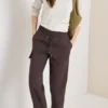 High Waist straight legs broek in Loose Fit