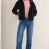 Hoodie blouson in wollook
