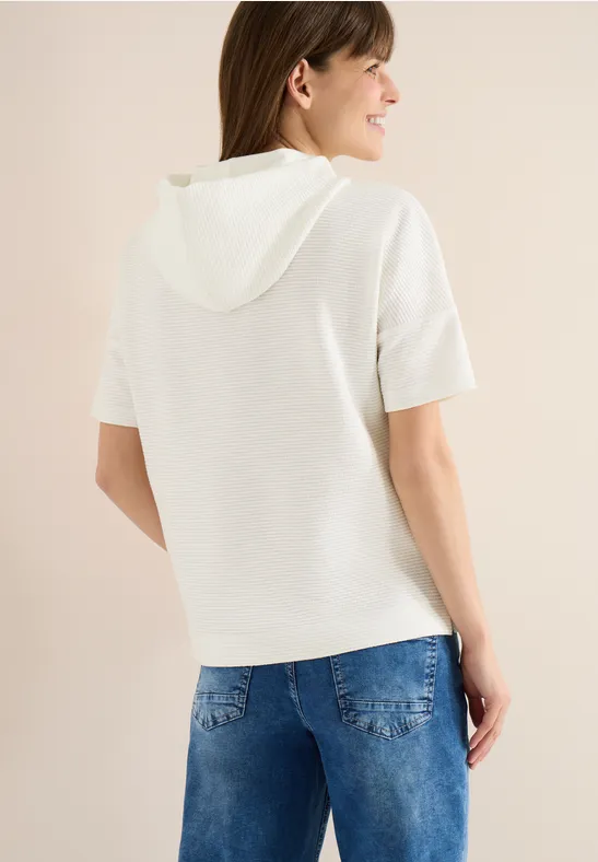 Hoodie shirt in effen kleur - Afbeelding 3
