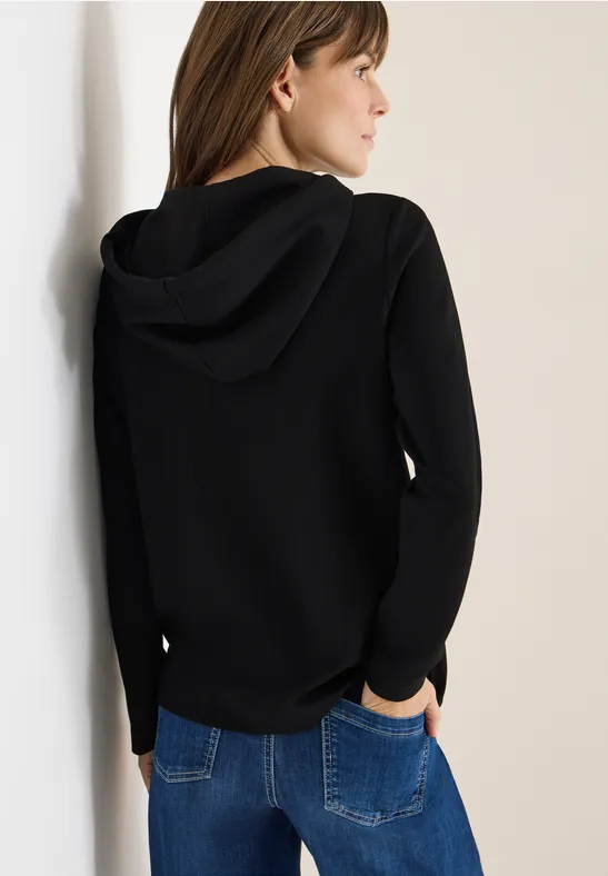 Hoodie shirt met folieprint - Afbeelding 3