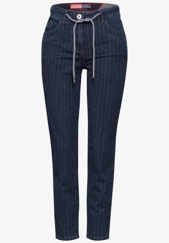 Jeans met krijtstreeplook - Afbeelding 2